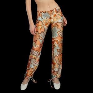 Vintage Y2K Lolita Jaca patterned silk low rise pants
